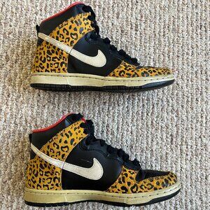 Nike Dunk High Skinny Leopard Womens Size 6 - 429984-011